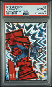 Jared Goff 2024 Panini Absolute Kaboom Horizontal PSA 10