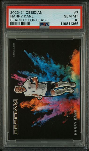 Harry Kane 2023-24 Panini Obsidian Black Color Blast PSA 10