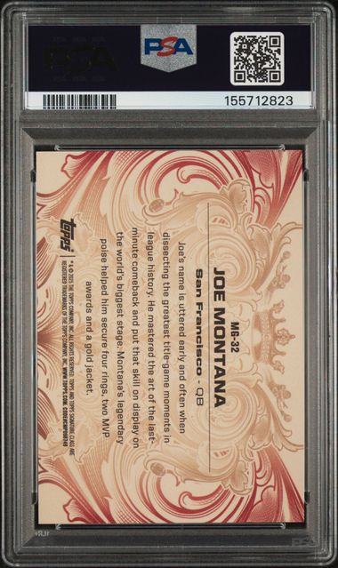 Joe Montana 2024 Topps Signature Class Monarchs of the Game PSA 10