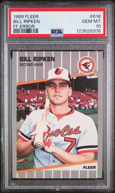 Billy Ripken 1989 Fleer FF Error 