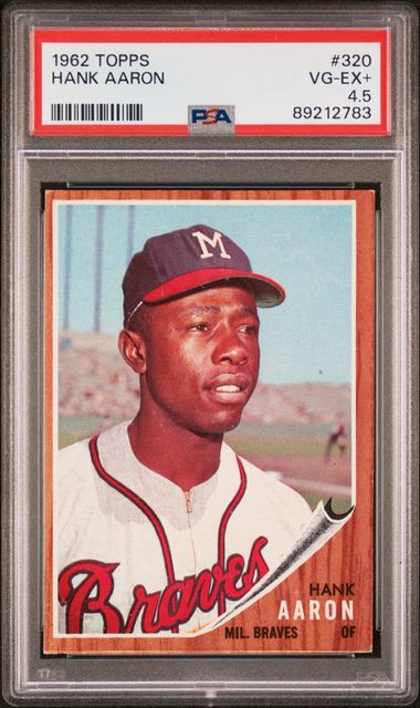 Hank Aaron 1962 Topps #320 PSA 4.5