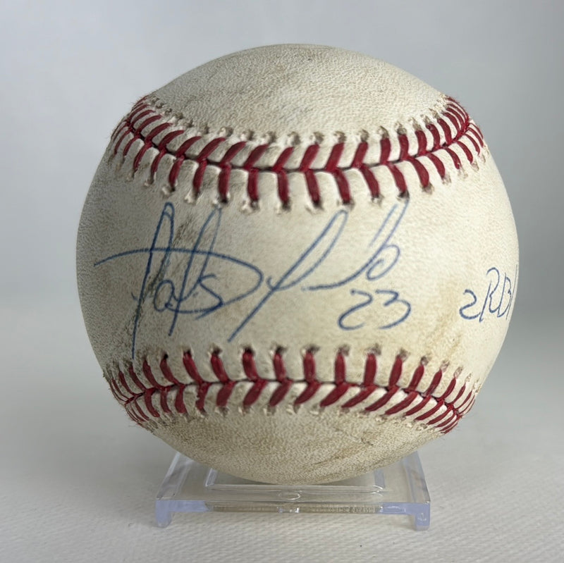 Fernando Tatis Jr. Autographed MLB Game Used Single Career Hit 80 RBI 38 39 07/21/19