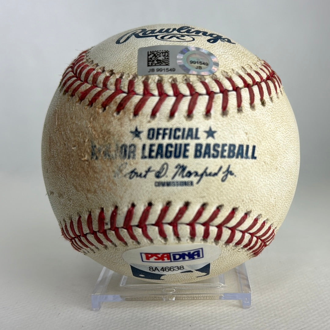 Cody Bellinger Autographed MLB Game Used Double Career Hit 207 Double 47 07/11/18