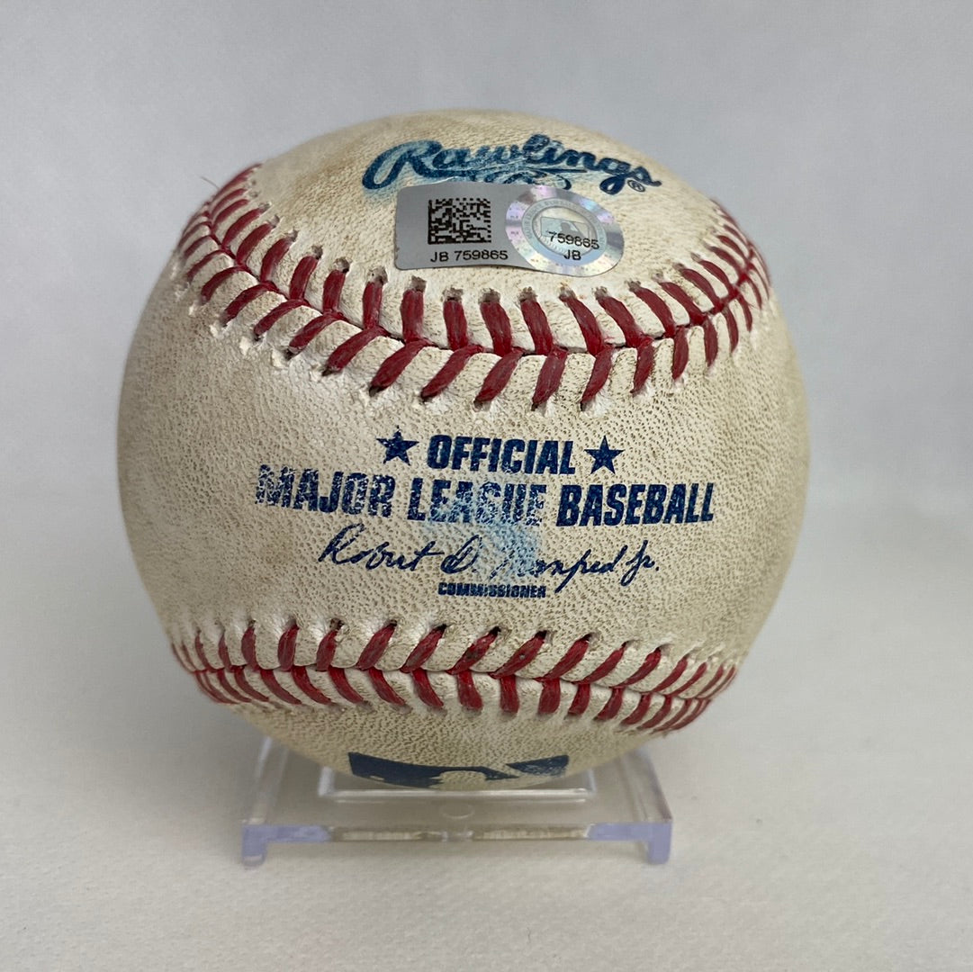 Bryce Harper MLB Game Used Single Career Hit 628 08/25/16