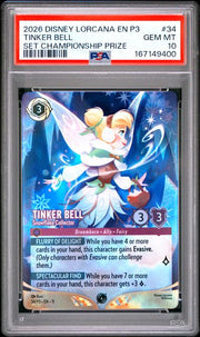Tinker Bell 2026 Disney Lorcana Set Championship Prize #34 PSA 10