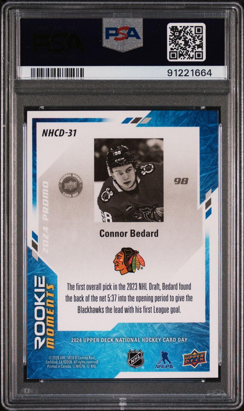 Connor Bedard 2024 Upper Deck National Hockey Day NHCD31 PSA 8