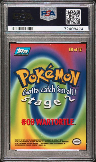 Wartortle #8 1999 Topps Pokemon Movie Edition #E8 PSA 9