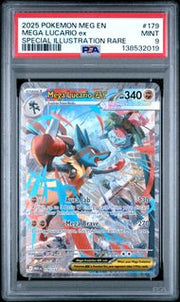 Mega Lucario ex Pokémon Mega Evolution Special Illustration Rare #179/132 PSA 9