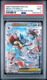 Mega Lucario ex Pokémon Mega Evolution Special Illustration Rare #179/132 PSA 9