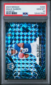 Malik Nabers 2024 Mosaic Genesis SP PSA 10 RC