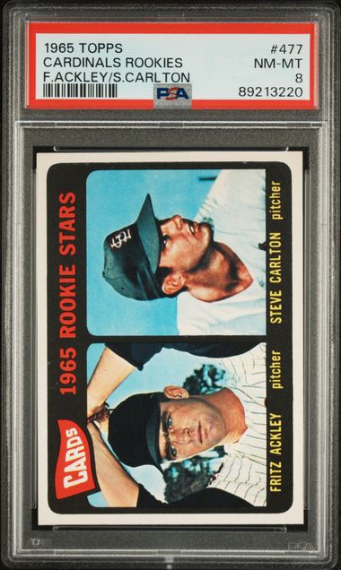 Cardinals Rookies Steve Carlton Fritz Ackley 1965 Topps 