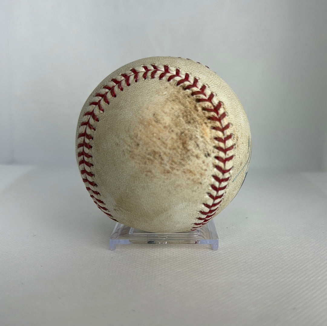 Rafael Devers Autographed MLB Game Used From MLB Debut 07/25/17