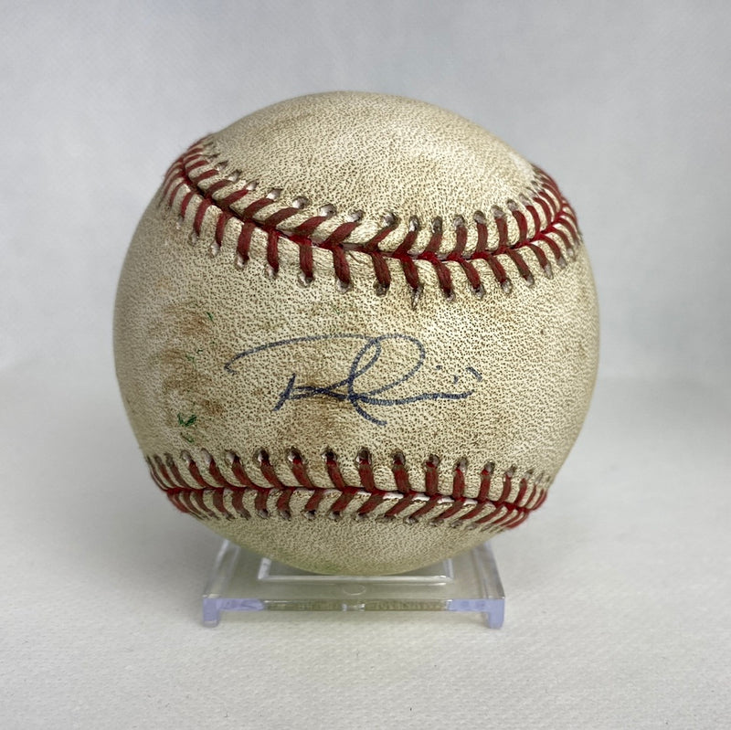 Rhys Hoskins Autographed MLB Game Used Double From Opening Day Career Hit 45 Double 6 RBI 49 03/29/18
