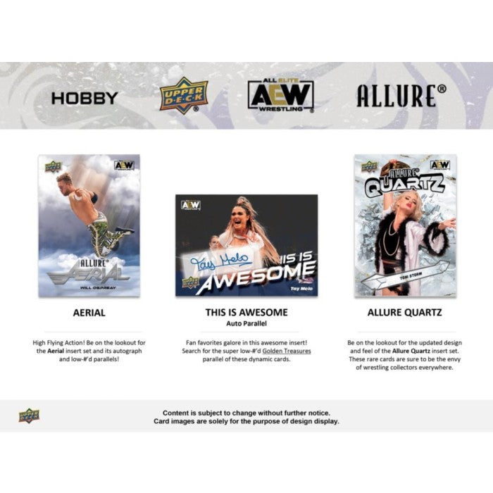 2024 Upper Deck AEW Allure Wrestling Hobby 9 Box Case [Contact Us To Order]