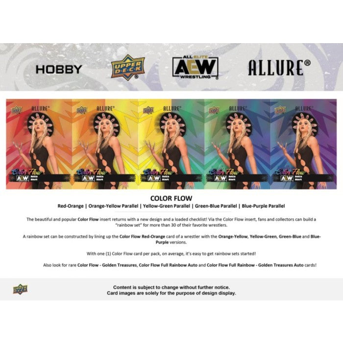 2024 Upper Deck AEW Allure Wrestling Hobby 9 Box Case [Contact Us To Order]