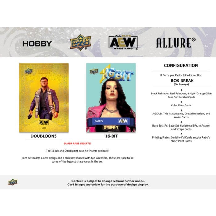 2024 Upper Deck AEW Allure Wrestling Hobby 18 Box Case [Contact Us To Order]