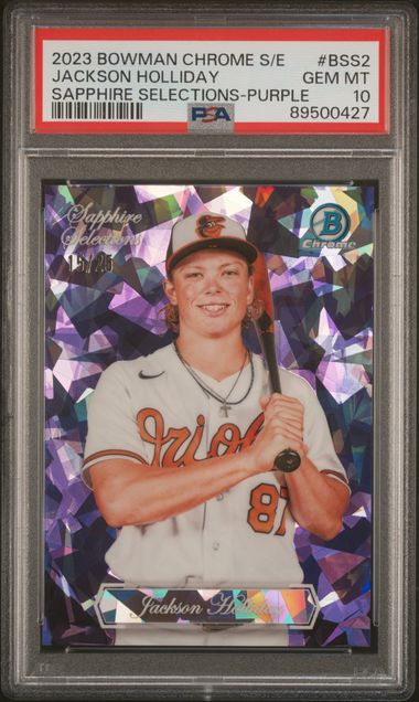 Jackson Holliday 2023 Bowman Chrome Sapphire Selections 15/25 PSA 10