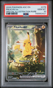 Pikachu ex Pokémon Ascended Heroes Special Illustration Rare #276/217 PSA 10