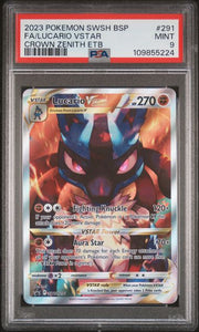 Lucario Vstar Pokémon Black Star Promo #SWSH291 PSA 9