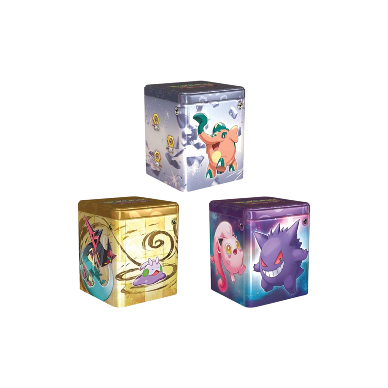 2024 Q1 Pokémon Stacking Tin Display (Psychic, Metal, Dragon) 6 tin case