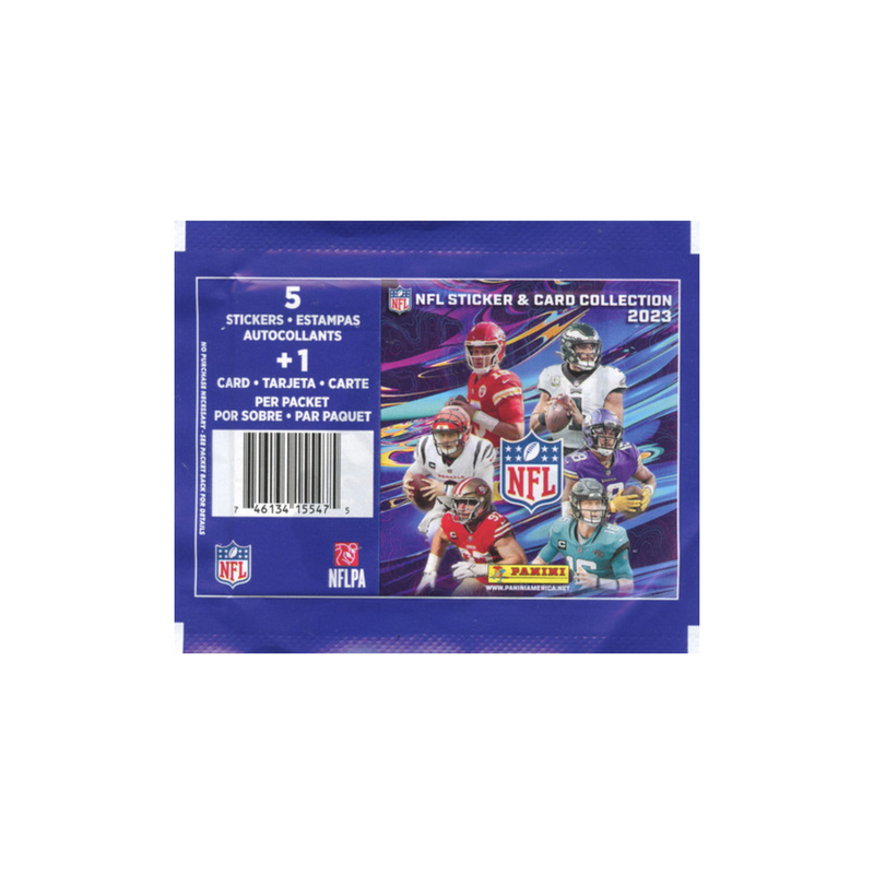 2023 Panini Football Sticker Collection Pack [5 Stickers + 1 Card