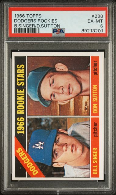 Dodgers Rookies Bill Singer/Don Sutton 1966 Topps 
