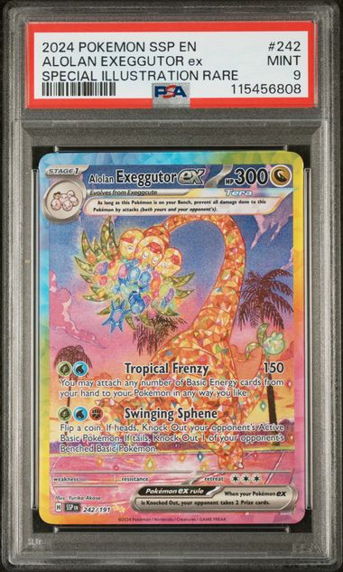 Exeggutor ex 2024 Pokemon Surging Sparks Special Illustration rare #242/191 PSA 9