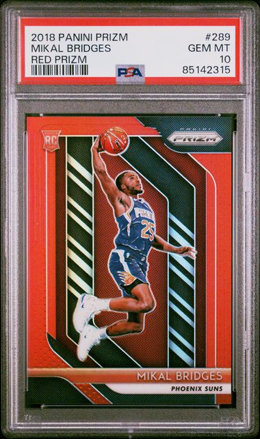 Mikal Birdges 2018 Panini Prizm Red prizm RC #'d 143/299 PSA 10