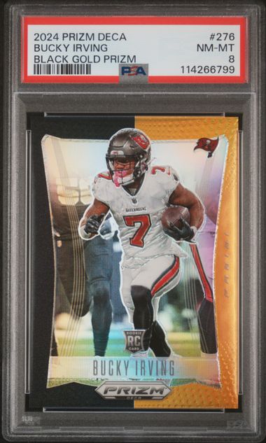 Bucky Irving 2024 Prizm Deca Black Gold Prizm 