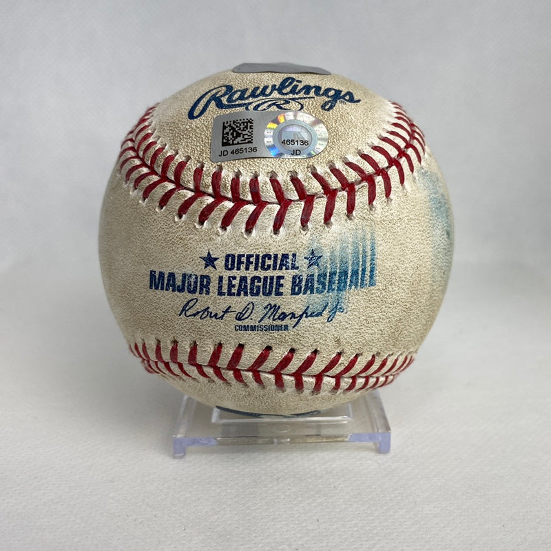 Aaron Judge MLB Game Used Foul From Rookie Record 53HR Game 09/30/17