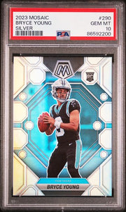 Bryce Young 2023 Panini Mosaic silver prizm rookie card PSA 10