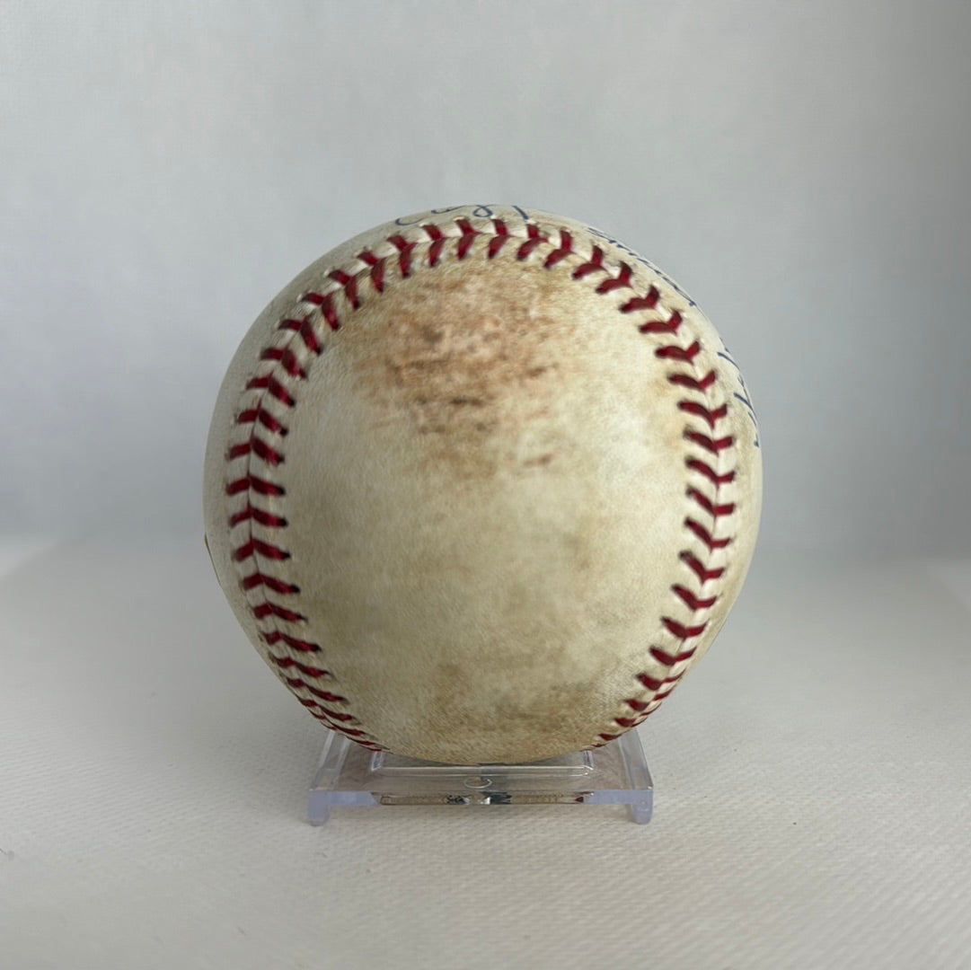 CC Sabathia Autographed MLB Game Used From 3,000K Game At Bat 04/30/19