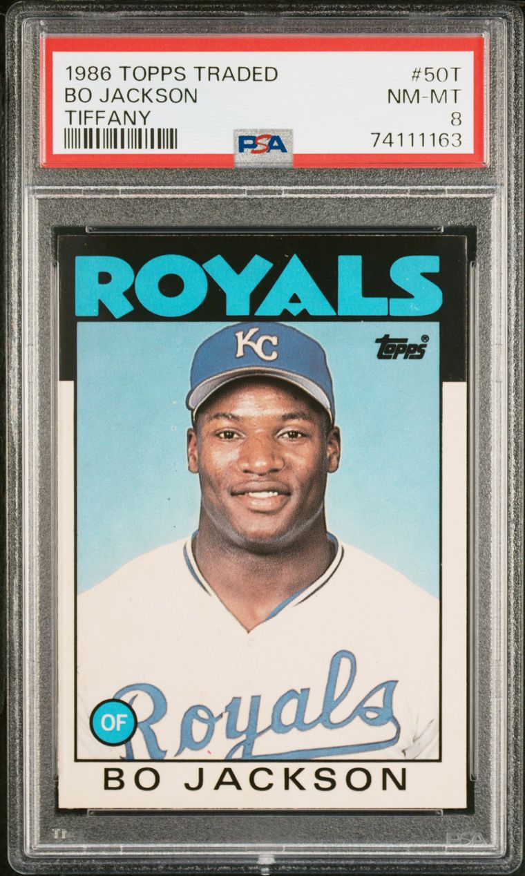 Bo Jackson 1986 Topps Traded Tiffany Rookie Card 