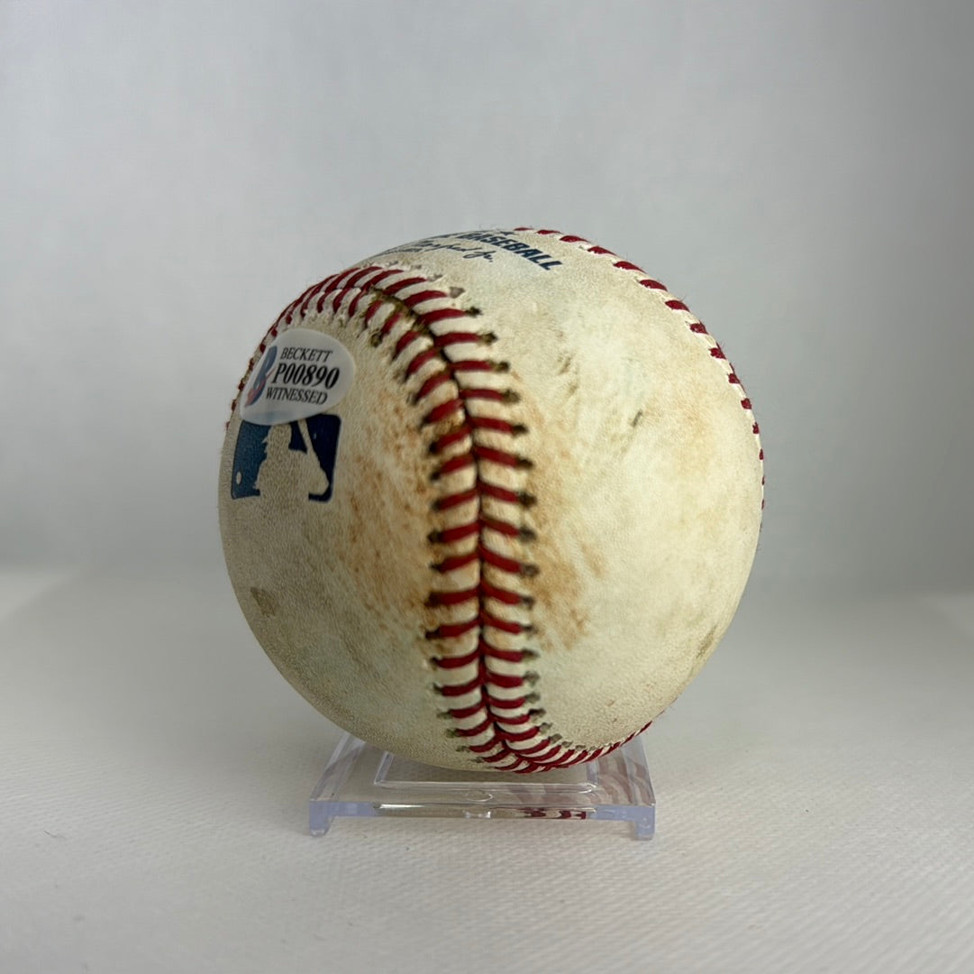 Juan Soto Autographed MLB Game Used Double Career Hit 71 Double 16 08/04/18