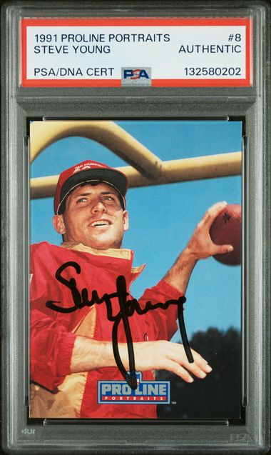 Steve Young 1991 Proline Portraits PSA/DNA Authentic