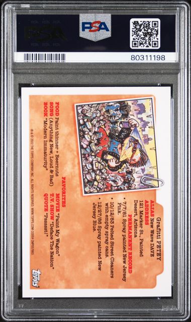 Unbreakable Barney 2022 GPK Sapphire Purple #'d 5/10 PSA 10