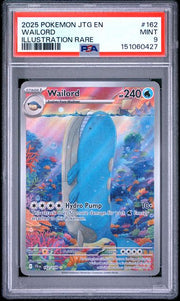 Wailord 2025 Pokemon Journey Together Illustration rare #162/159 PSA 9