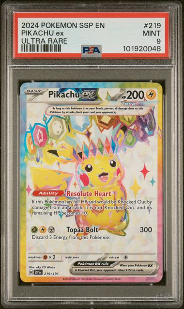 Pikachu ex Pokémon Surging Sparks Full-Art 