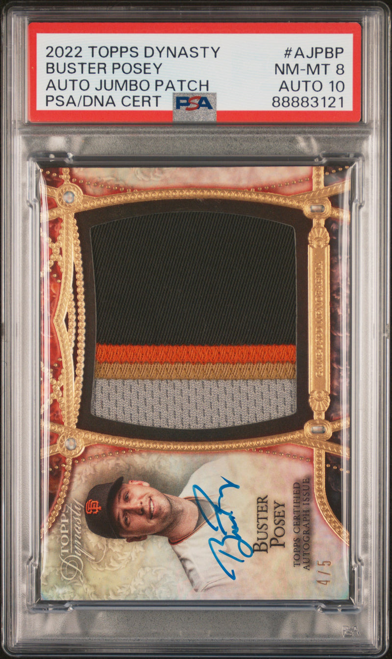Buster Posey 2022 Topps Dynasty autograph jumbo patch 