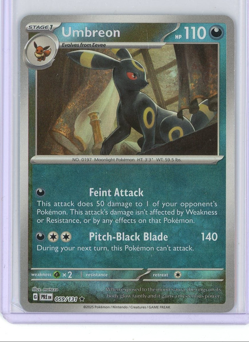 Umbreon Pokémon Prismatic Evolutions Master Ball Holo #059/131