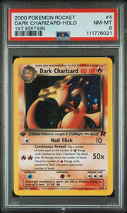 Dark Charizard 2000 Pokémon Team Rocket 1st Edition holo #4/82 PSA 8