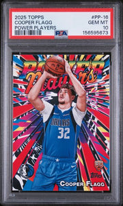 Cooper Flagg 2025 Topps Basketball Power Players Rookie Card #PP-16 PSA 10