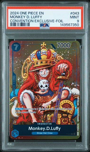 Monkey.D.Luffy One Piece Convention Exclusive Foil #P-043 PSA 9