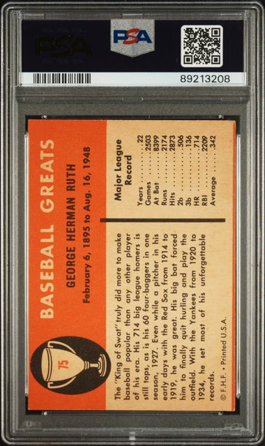 Babe Ruth 1961 Fleer 
