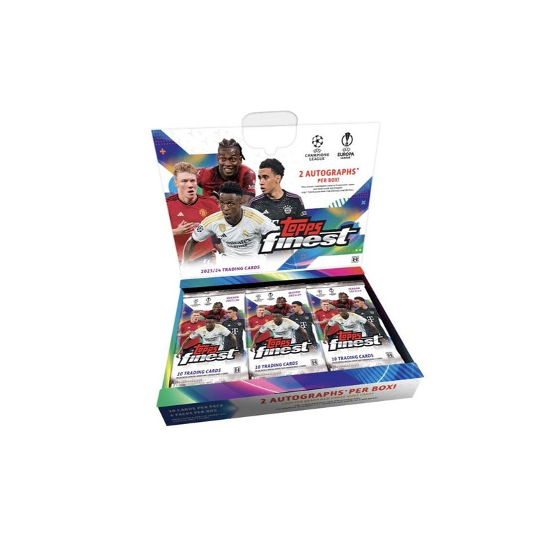2023-24 Topps Finest UEFA Club Competitions Soccer Hobby 8 Box Case