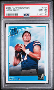 Josh Allen 2018 Panini Donruss Rated Rookie PSA 10
