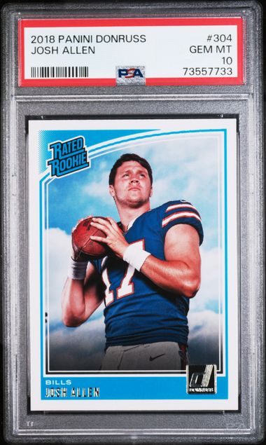 Josh Allen 2018 Panini Donruss Rated Rookie PSA 10