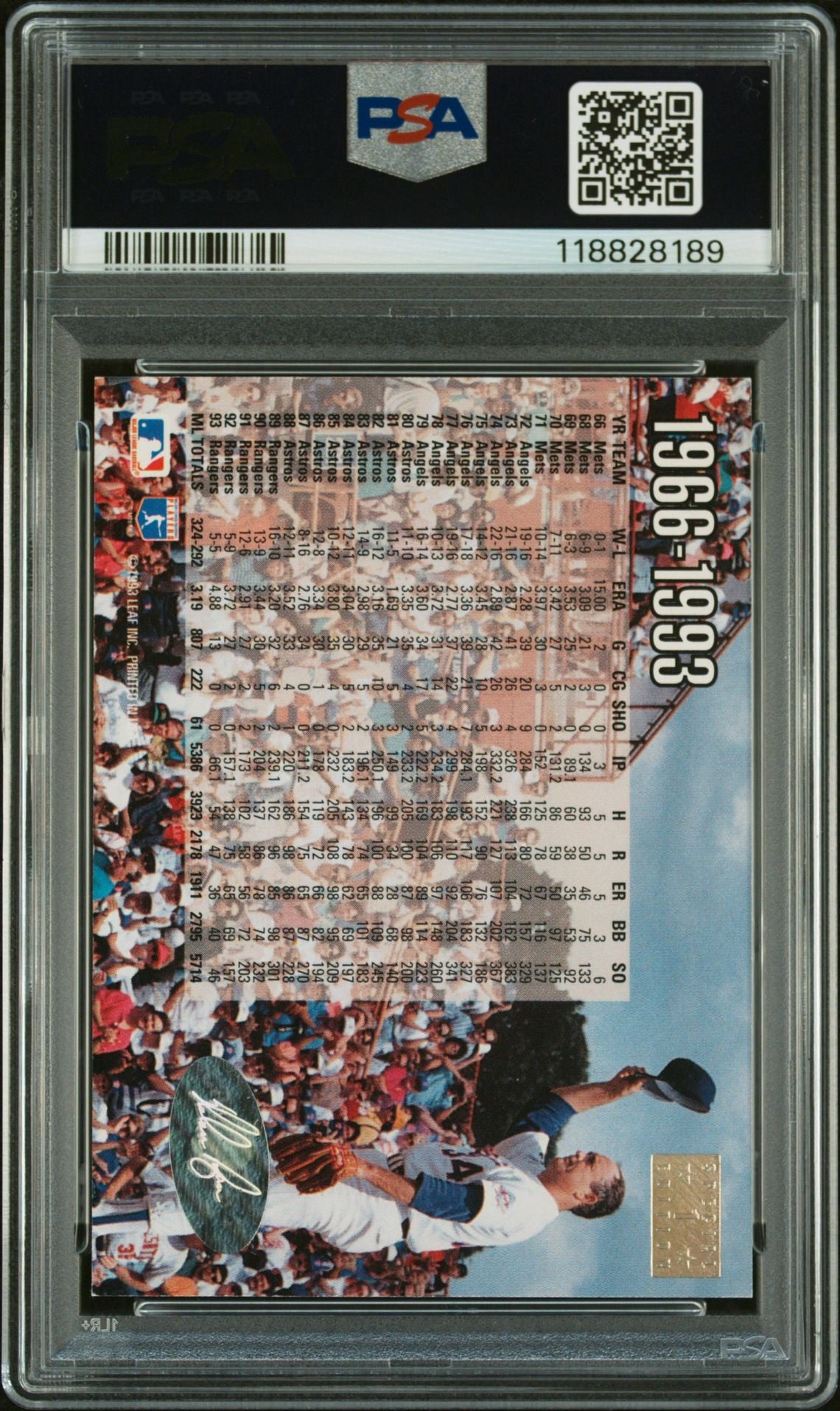 Nolan Ryan 1994 Donruss #1 Career Salute IP Autograph PSA Authentic