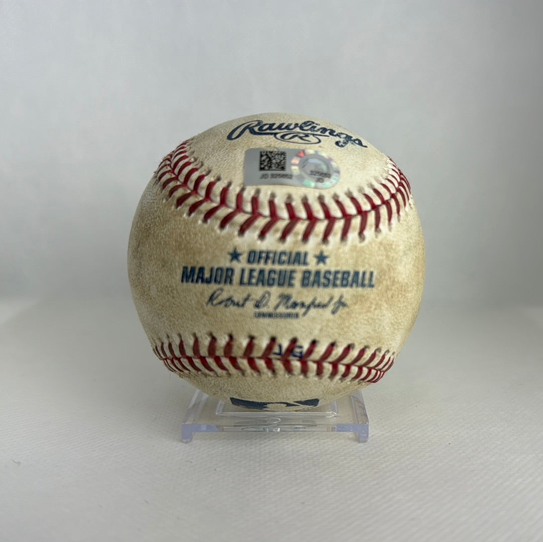 CC Sabathia Autographed MLB Game Used From 3,000K Game At Bat 04/30/19