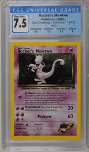 Rocket's Mewtwo 2000 Pokemon Gym Challenge holo #14/132 CGC 7.5 w/ subgrades
